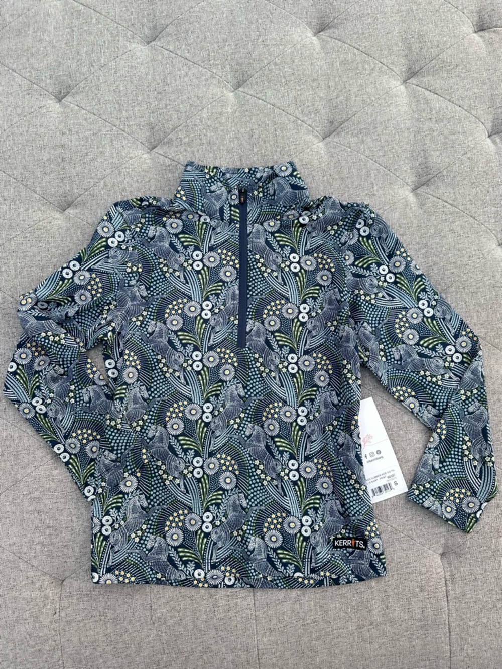 NWT KIDS SUMMER RIDE ICE FIL LONG SLEEVE SHIRT TROT DOTS RIDING SHIRT SIZE SMALL